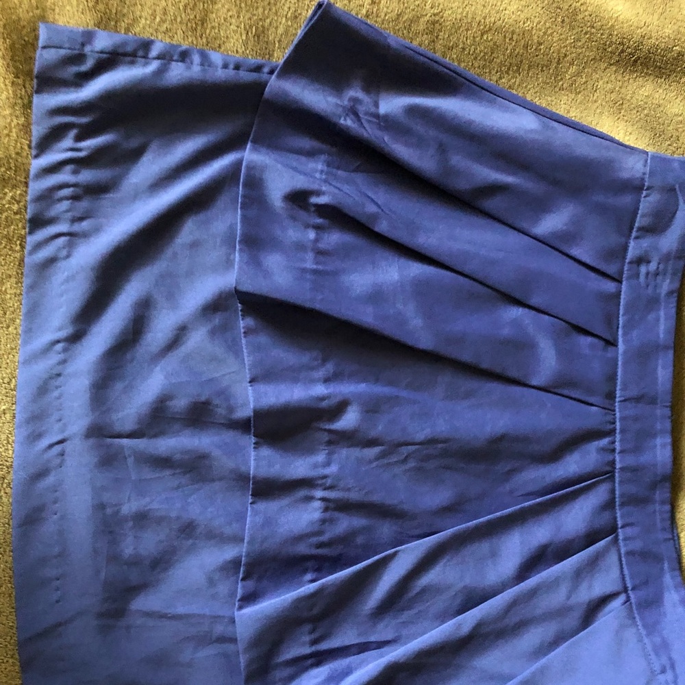 Blue Mini Pleated Skirt